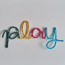 Prénom en tricotin - multicolore